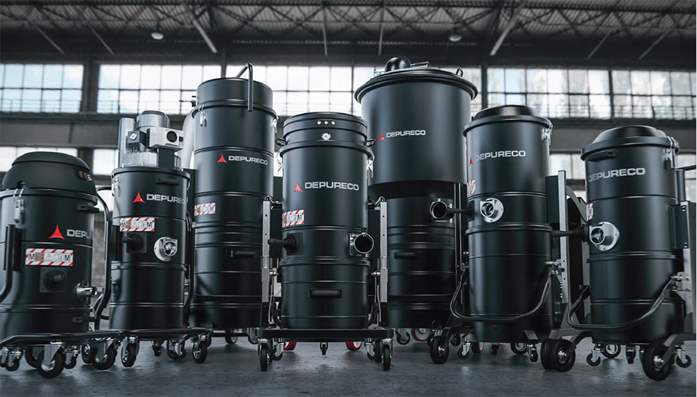 Depureco industrial electric vacuum range, single-phase and three-phase models