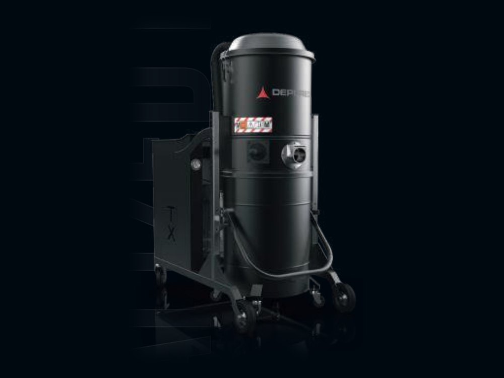 Depureco TX Three-Phase Industrial Vacuum, 3 to 7.5 kW, 100 Litre